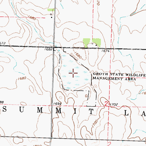 Topographic Map of Groth State Wildlife Management Area, MN