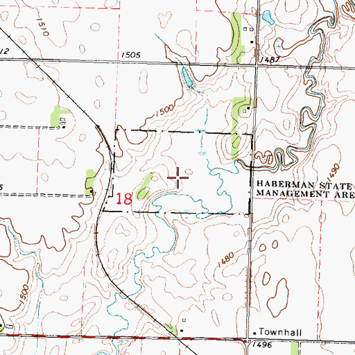 Topographic Map of Haberman State Wildlife Management Area, MN