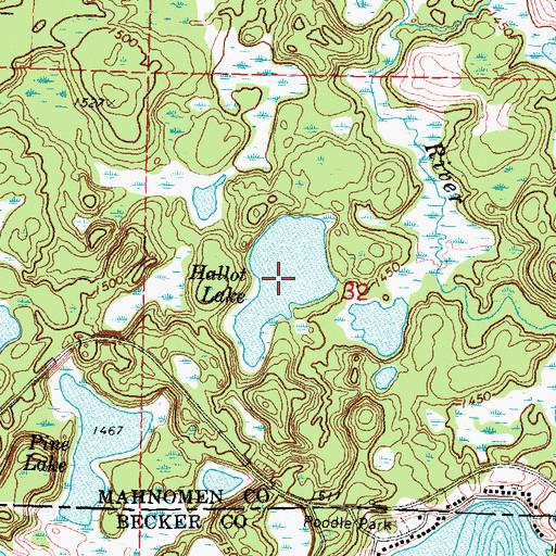Topographic Map of Hallot Lake, MN