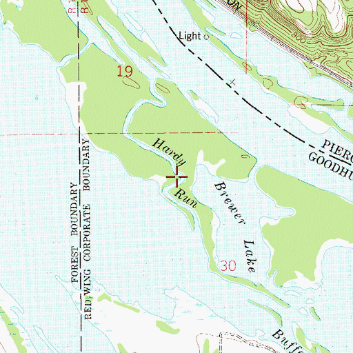 Topographic Map of Hardy Run, MN