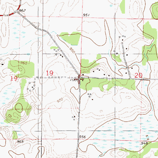 Topographic Map of Hilltop School, MN
