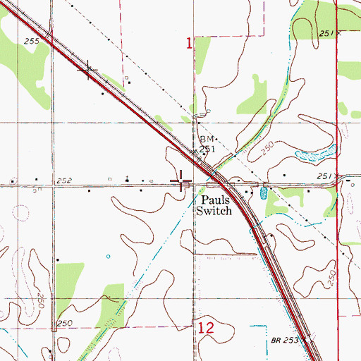 Topographic Map of West 56 School (historical), AR