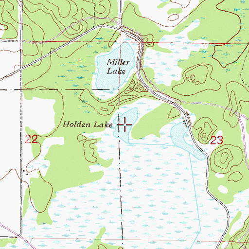 Topographic Map of Holden Lake, MN