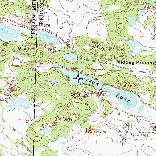 Topographic Map of Iverson Lake, MN