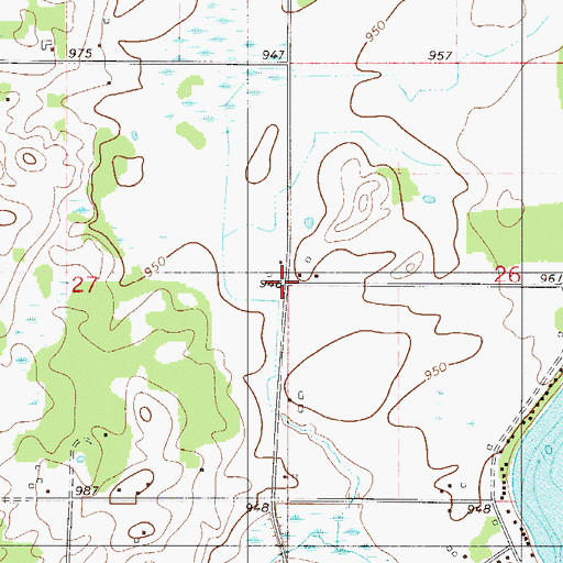 Topographic Map of Jarvis Bay School, MN