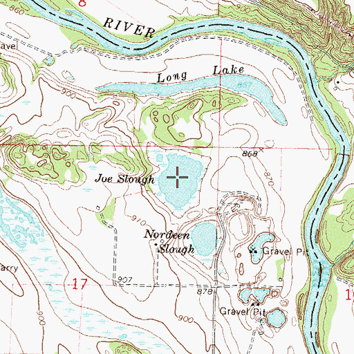 Topographic Map of Joe Slough, MN