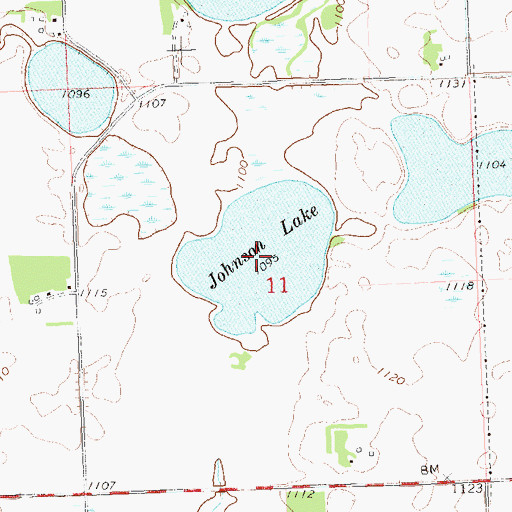 Topographic Map of Johnson Lake, MN