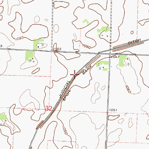 Topographic Map of Judicial Ditch Number Ten, MN