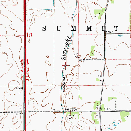 Topographic Map of Judicial Ditch Number Two, MN