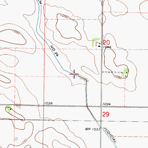 Topographic Map of Judicial Ditch Number Twentyfour, MN