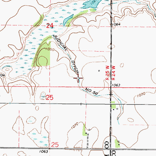 Topographic Map of Judicial Ditch Number Fifty, MN