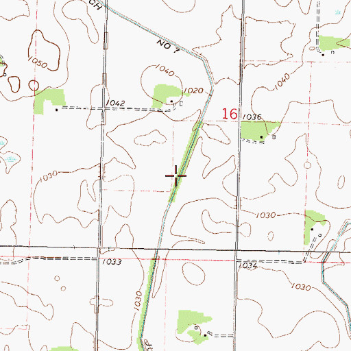 Topographic Map of Judicial Ditch Number Seven, MN