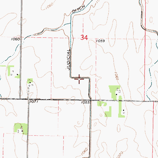 Topographic Map of Judicial Ditch Number Eightythree, MN