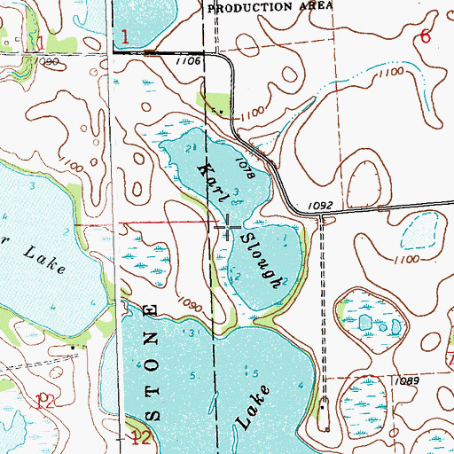 Topographic Map of Karl Slough, MN