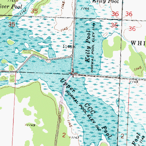 Topographic Map of Kelly Pool, MN