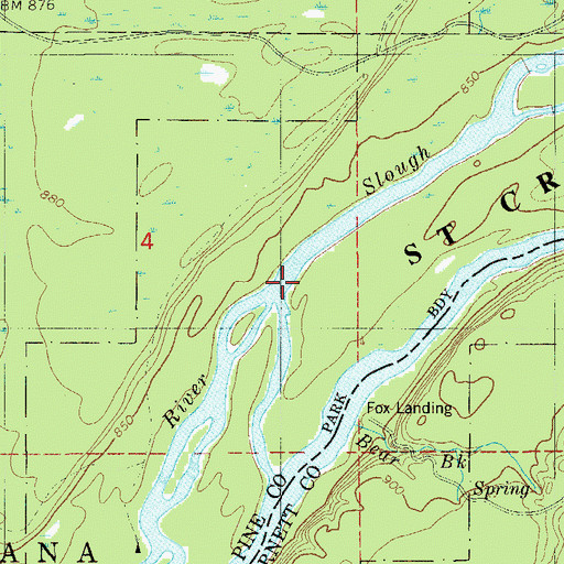 Topographic Map of Kettle River Slough, MN