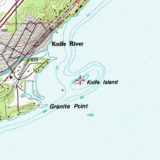 Topographic Map of Knife Island, MN