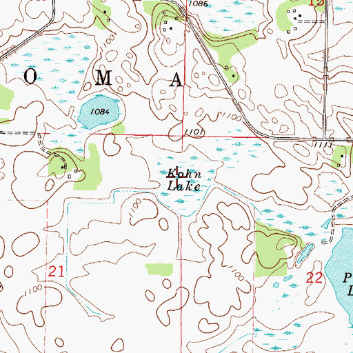 Topographic Map of Kohn Lake, MN
