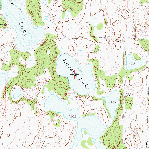 Topographic Map of Larson Lake, MN