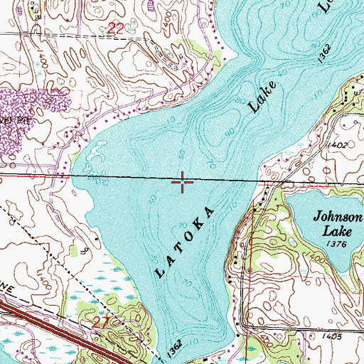 Topographic Map of Lake Latoka, MN