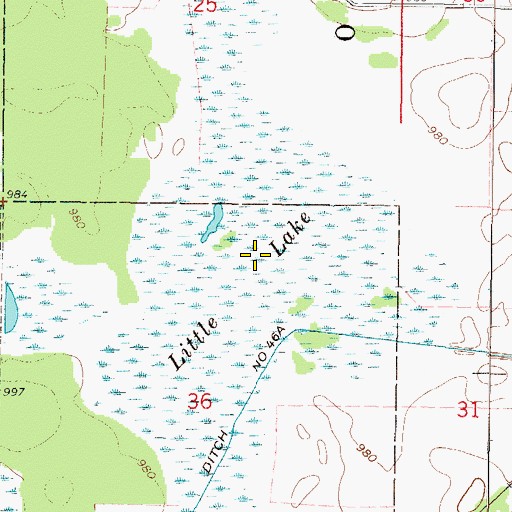 Topographic Map of Little Lake, MN
