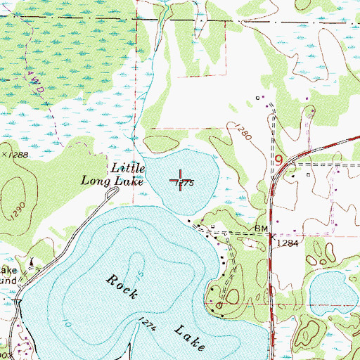 Topographic Map of Little Long Lake, MN