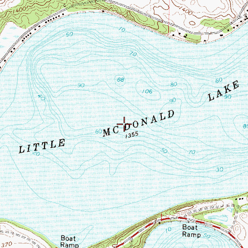 Topographic Map of Little McDonald Lake, MN