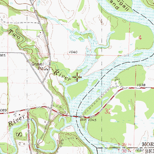 Topographic Map of Little Two River, MN