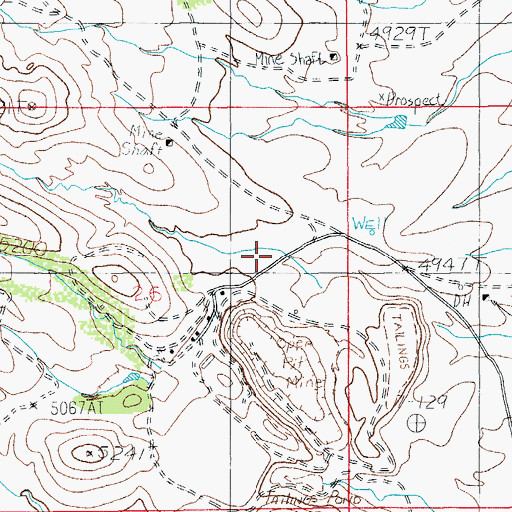 Topographic Map of Johnson, AZ