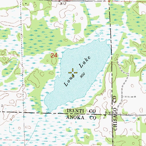 Topographic Map of Long Lake, MN