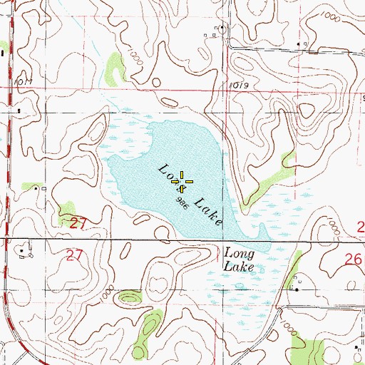 Topographic Map of Long Lake, MN