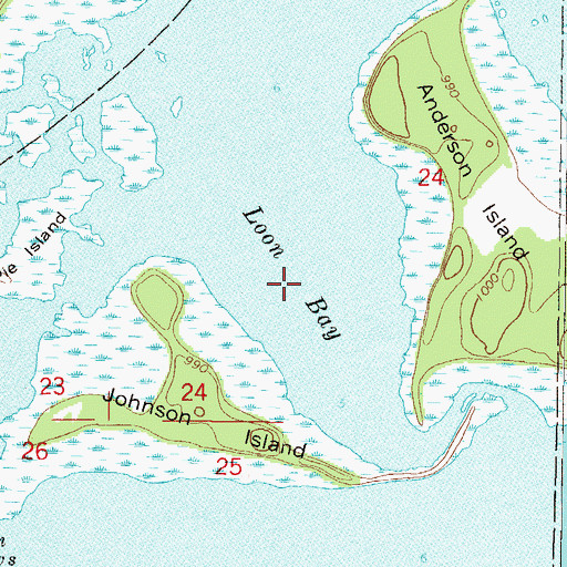 Topographic Map of Loon Bay, MN