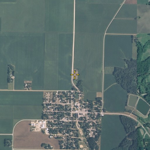 Aerial/Satellite Image of Lyra Cemetery, MN