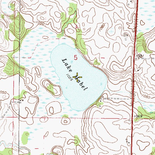 Topographic Map of Lake Mabel, MN