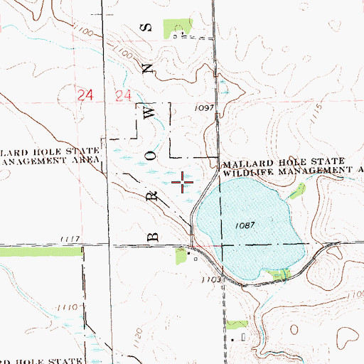 Topographic Map of Mallard Hole State Wildlife Management Area, MN