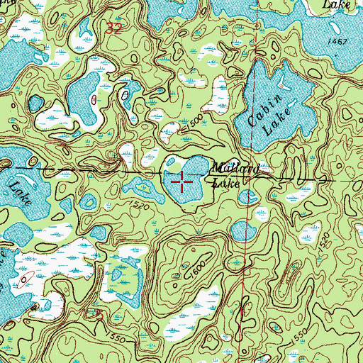 Topographic Map of Mallard Lake, MN