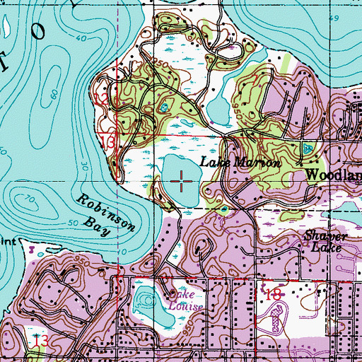 Topographic Map of Lake Marion, MN