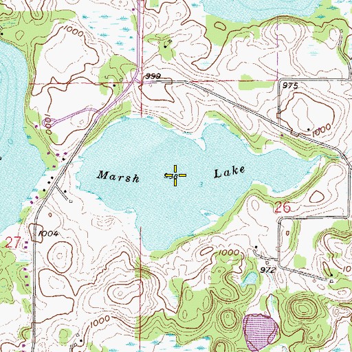 Topographic Map of Marsh Lake, MN