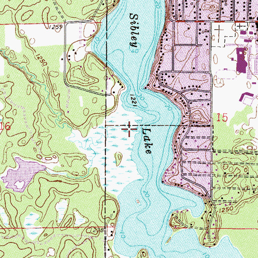 Topographic Map of Mayo Creek, MN