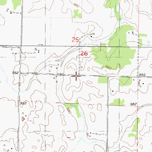 Topographic Map of McGrath School, MN