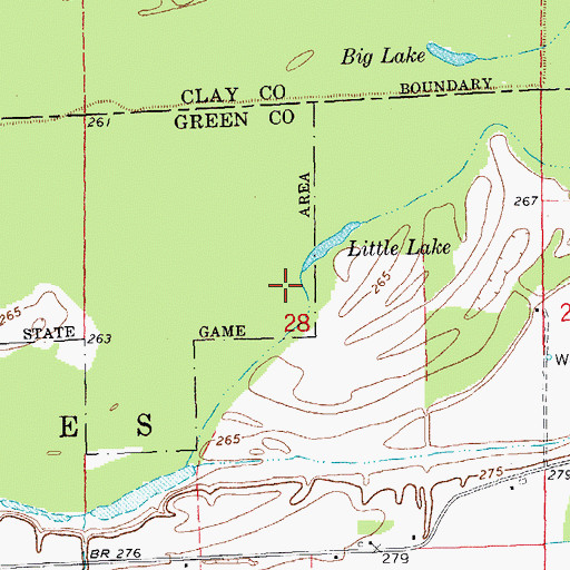 Topographic Map of Lake Ashbaugh, AR