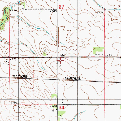 Topographic Map of Minnereka School, MN