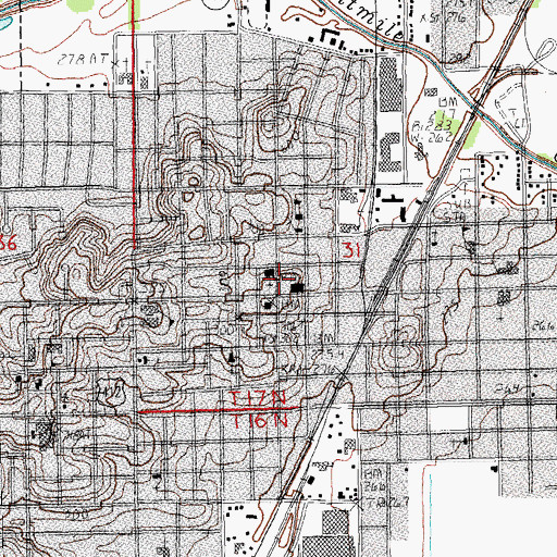 Topographic Map of Fire Station Number 2, AR