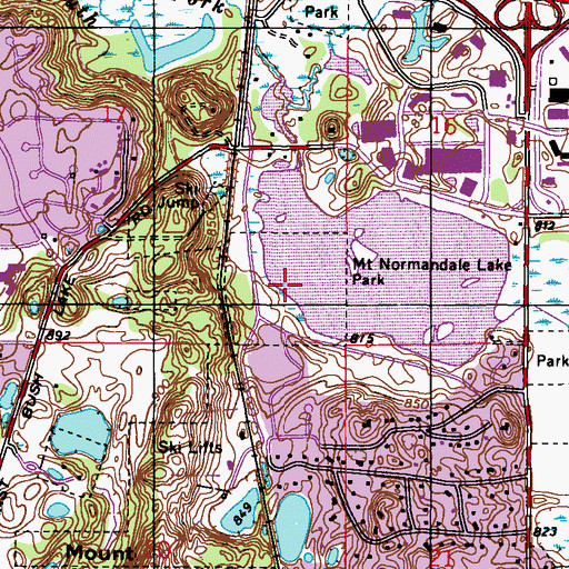 Topographic Map of Mount Normandale Lake Park, MN