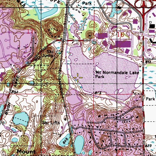 Topographic Map of Mount Normandale Lake Park, MN