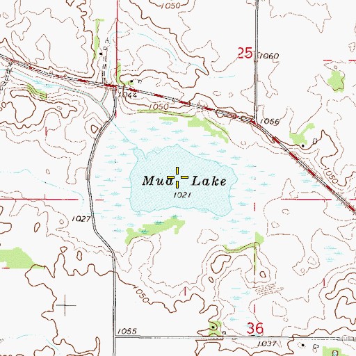 Topographic Map of Mud Lake, MN
