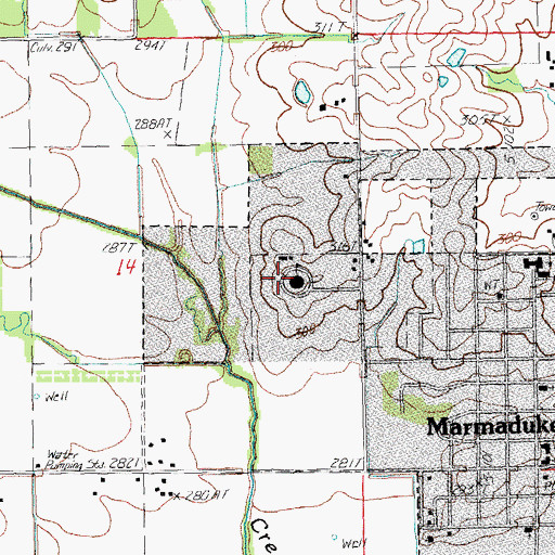 Topographic Map of Marmaduke Elementary School, AR