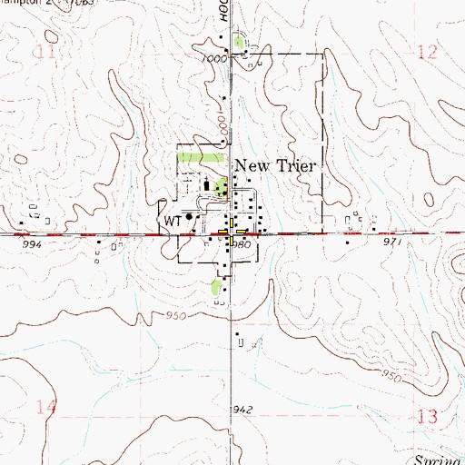 Topographic Map of New Trier, MN