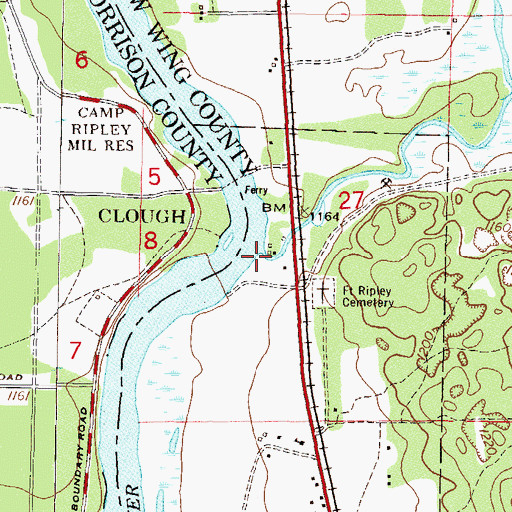 Topographic Map of Nokasippi River, MN