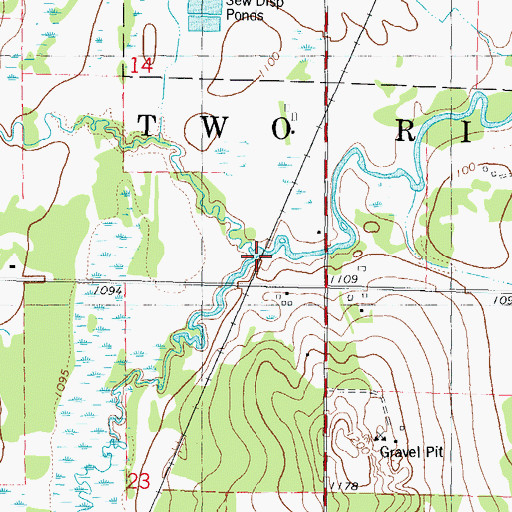 Topographic Map of North Two River, MN